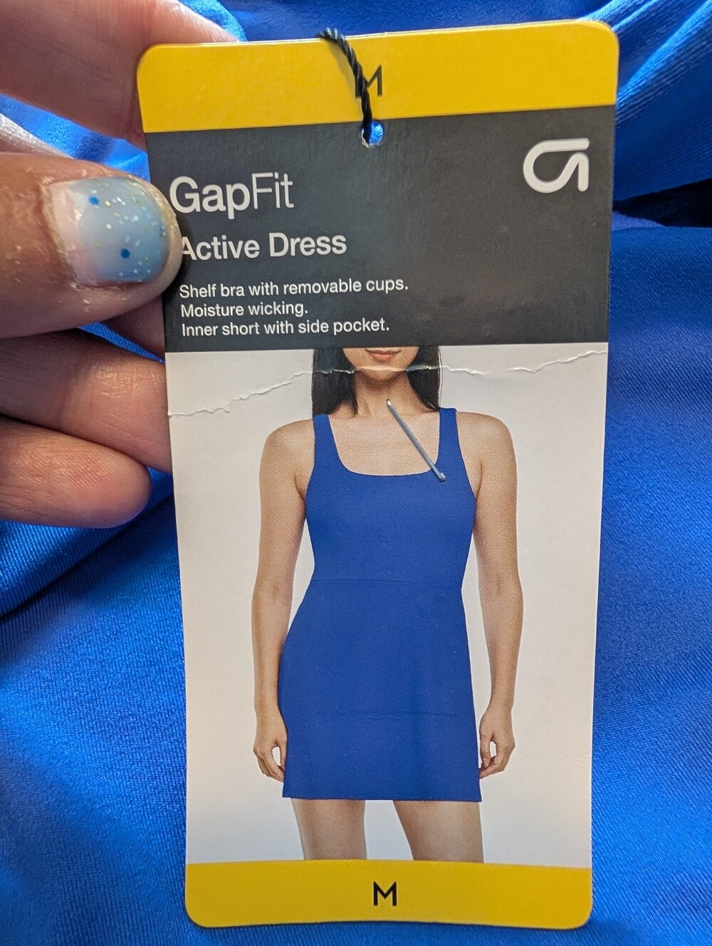 Gap Fit Women’s Active Tank Blue Dress NWT Medium - Picture 11 of 11